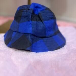 Aerie Blue & Black Plaid Bucket Hat